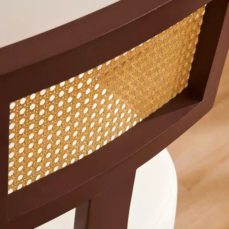 Chaise de salle à manger de cuisine rembourrée en lin