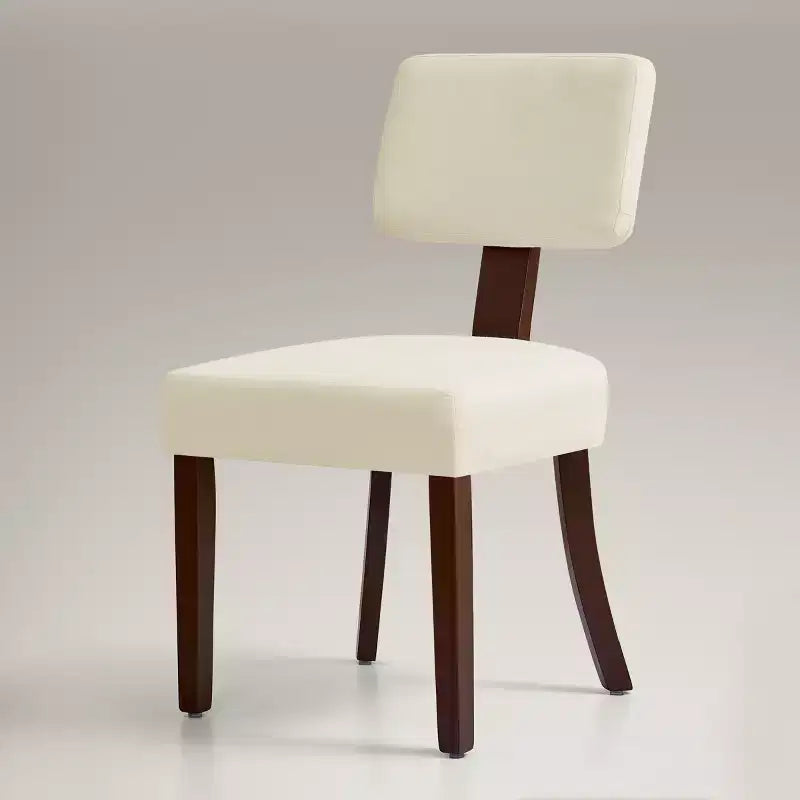 Chaise de salle à manger de cuisine rembourrée en lin