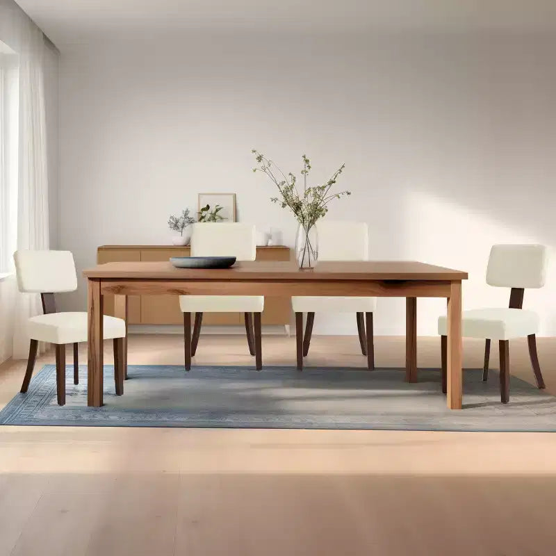 Chaise de salle à manger de cuisine rembourrée en lin