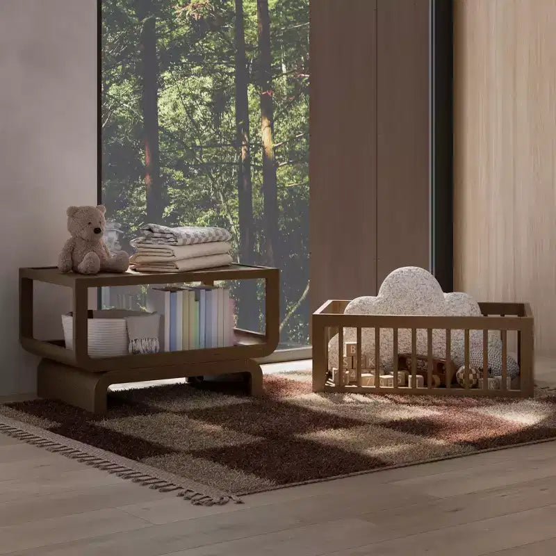 Lit et coffre à jouets évolutifs