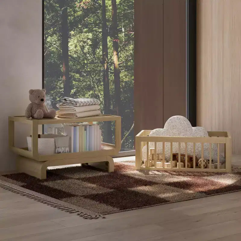 Lit et coffre à jouets évolutifs