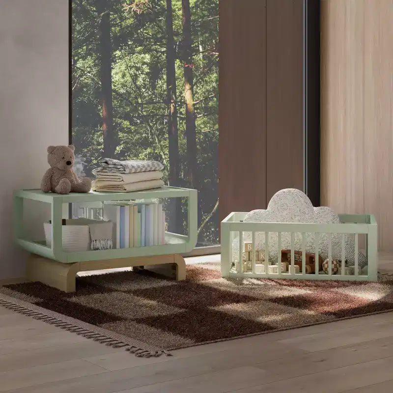 Lit et coffre à jouets évolutifs
