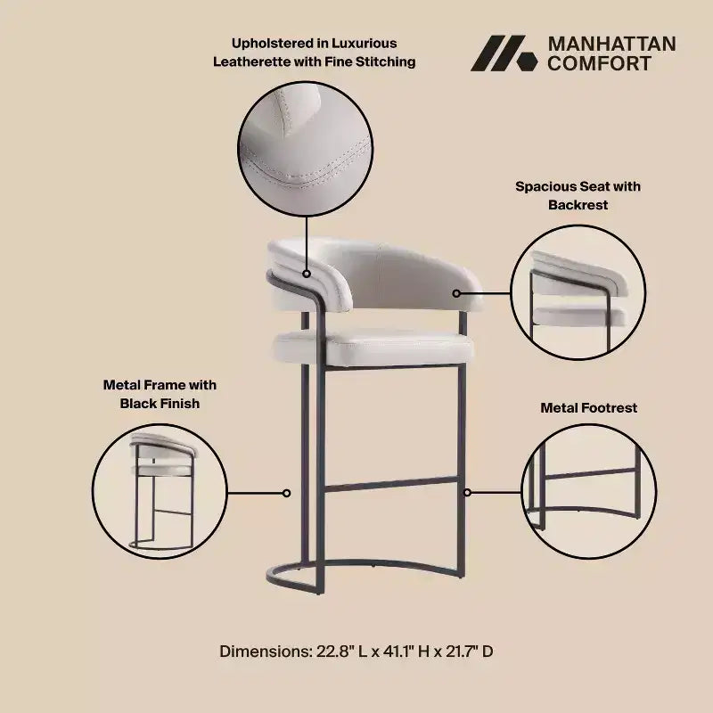 Tabourets de bar modernes en similicuir