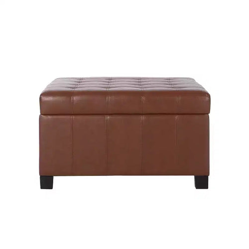 Repose-pieds de rangement en similicuir