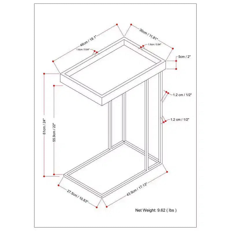 Table d'appoint en C