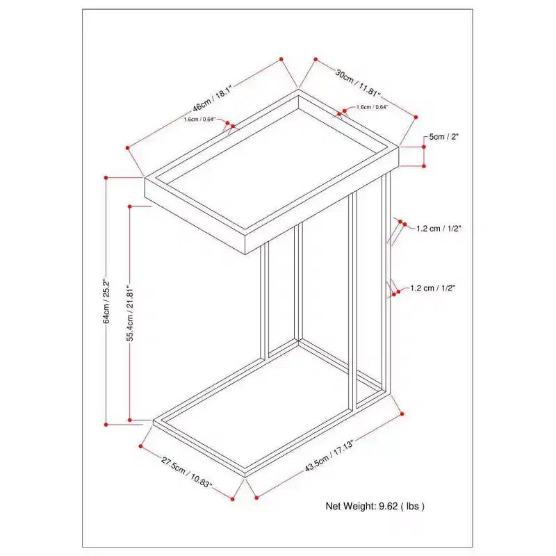 Table d'appoint en C
