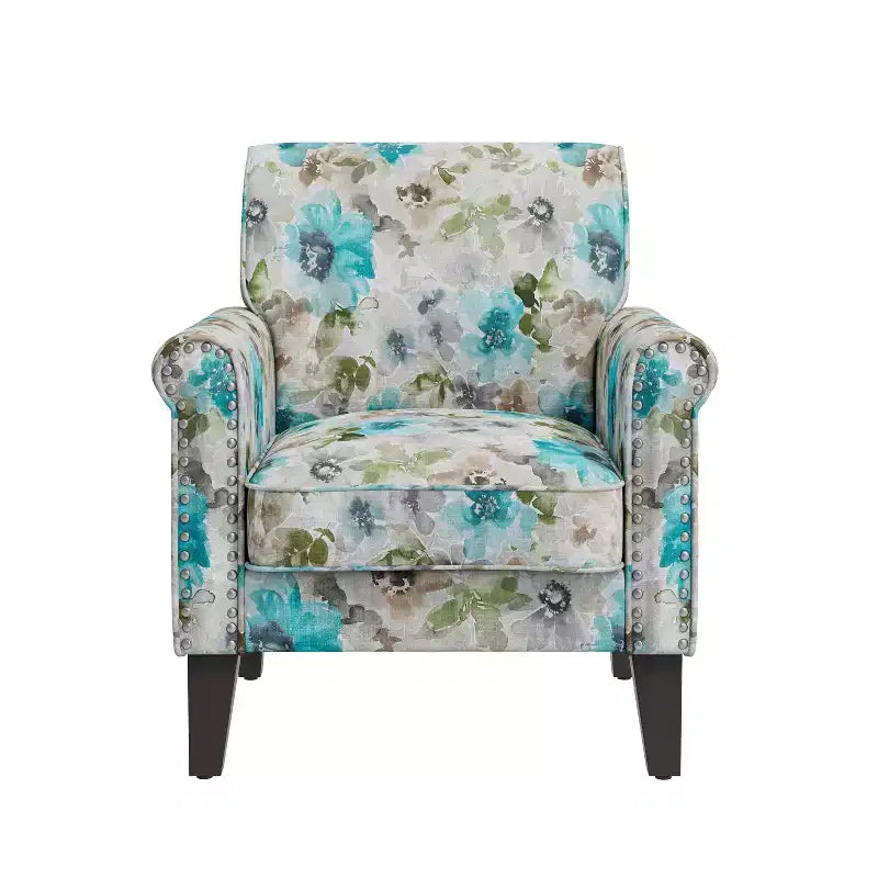 Fauteuil traditionnel à accoudoirs arrondis