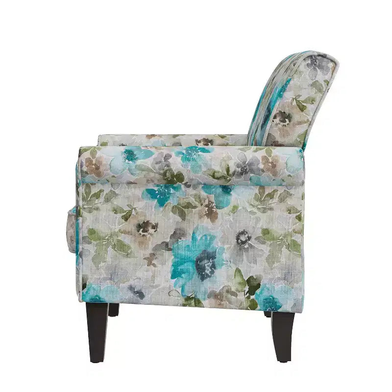 Fauteuil traditionnel à accoudoirs arrondis